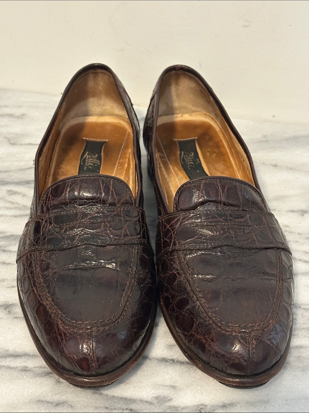 Zelli Italia Tuscany Caiman
Crocodile Penny Loafers
Men's 10 M Brown italy - Picture 2 of 13
